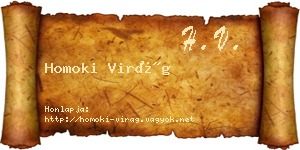 Homoki Virág névjegykártya