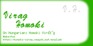 virag homoki business card